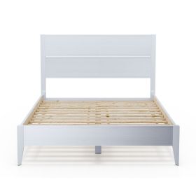 Solid Wood Low Profile Platform Bed Frame Finish (Color: Pine, size: Full)