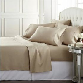 Taupe 100-Percent Egyptian Cotton 1000 Thread Count Sheet Set (Option: 3 Pc, size: TWIN)