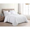 White Ruffled Edge Microfiber Comforter Set