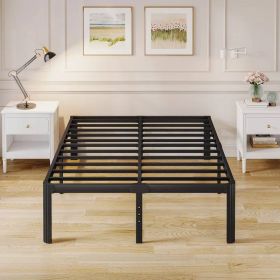 Heavy Duty Metal Bed Frame with Round Edge Legs (size: California King)